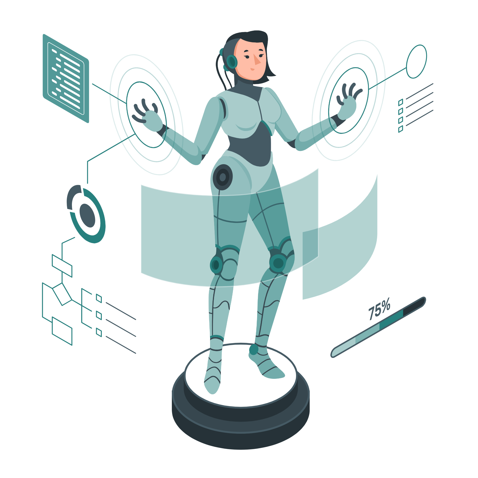 Abstract AI graphic representing talent acquisition technology